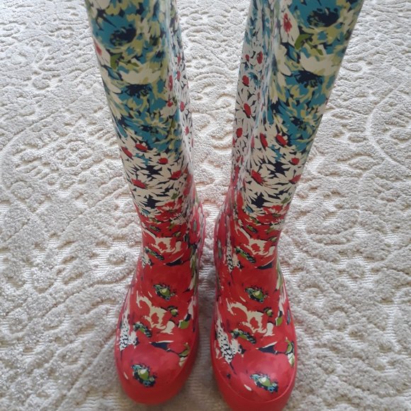 Anthropologie Colloquial Rain Boots, Pink - Picture 3 of 6